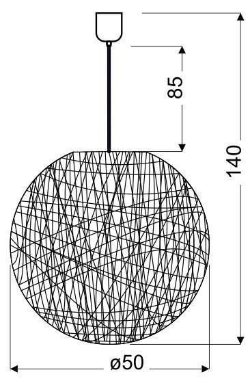 Wisząca lampa Caruba 31-26913 Candellux kula ball kulista biała