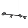 Wisząca lampa loftowa VANTOS DL432302400 Trio regulowana tubki czarny