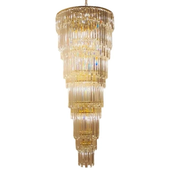Zawieszana lampa Luxe 19002/40-GLD Zuma pałacowa crystal złota