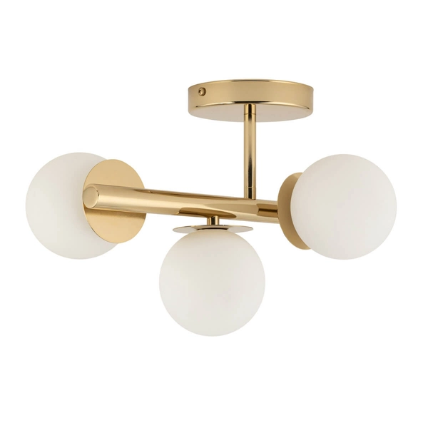 Nasufitowa lampa Avola 40798 Sigma kule do salonu metalowa złota biała