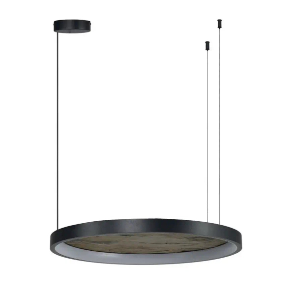 Wisząca lampa okrągła KRYPTON AZ6664 LED 40W CCT czarny brązowy