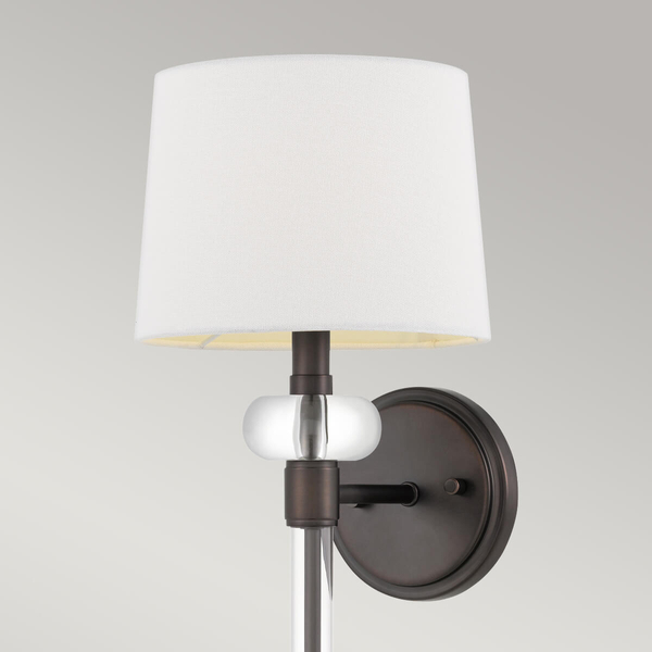 Lampa ścienna Barbour QZ-BARBOUR1-HO Quoizel abażur brązowy kremowy