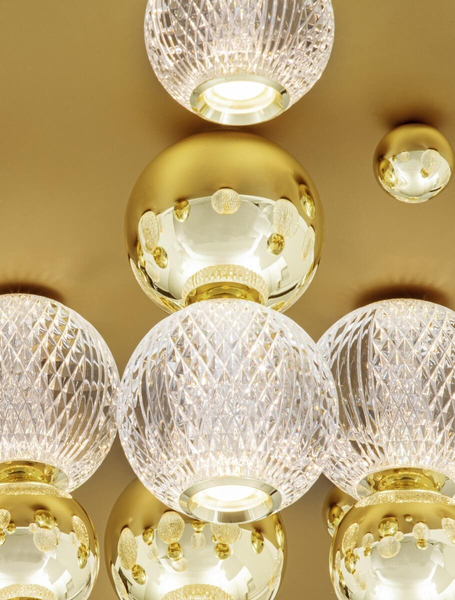 Nowoczesna lampa sufitowa Ponce do jadalni LED 86W 3200K złota