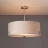 Lampa wisząca z abażurem Hayfield 95834 Endon satyna nikiel szara