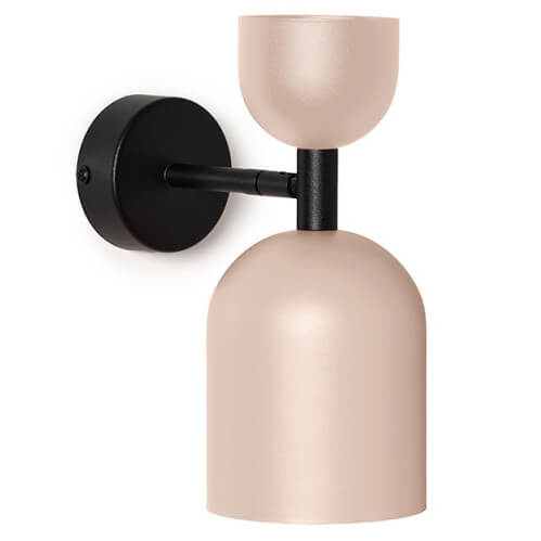 Ścienna lampa do salonu metalowa Supuru SUK11020 czarna beżowa