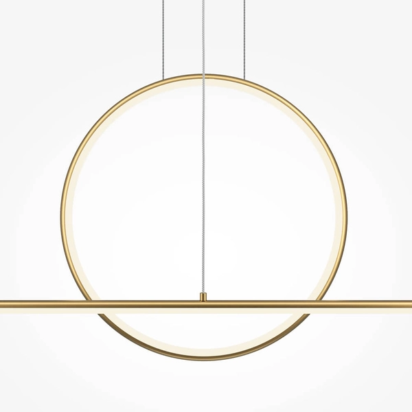 Metalowa lampa wisząca Halo MOD247PL-L49BSK LED 40W 4000K pierścień mosiądz