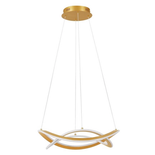 Zwisająca lampa nad wyspę JAUJA LE44328 LED 87W 3000K fala złota