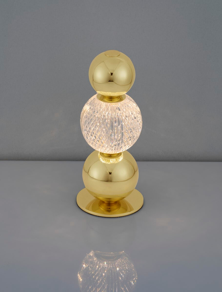 Stołowa lampa stojąca Ponce balls LED 4W 3200K z kryształkami złota