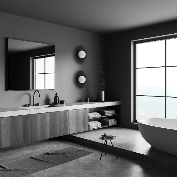 Lampa ścienna do jadalni Slate 10934 mleczna kula tarcza czarny