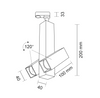 LAMPA sufitowa MITSUMA 7994 Shilo metalowa OPRAWA prostokątny spot regulowany do systemu szynowego czarny