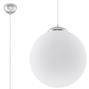 Szklana LAMPA wisząca SL.0264 OPRAWA zwis kula ball biała