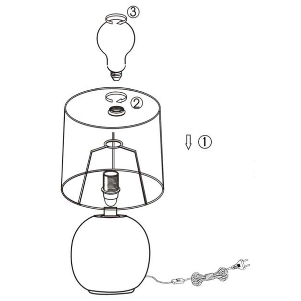 Nocna LAMPKA stojąca EUDORA DL015-50821 RL Light stołowa LAMPA abażurowa na biurko ceramiczna zielona złota