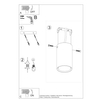 Metalowa lampa sufitowa SL.0996 salonowy dwonlight biały