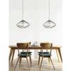 Szklana lampa wisząca INES AZ5763 Azzardo do salonu złoty przezroczysty