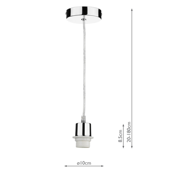Nowoczesne zawiesie do lamp SP65 Dar Lighting metalowe chrom