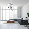 Sufitowa LAMPA modernistyczna GELA PND-5500-6-BK Italux metalowa OPRAWA szklane kule molekuły balls grafitowe białe