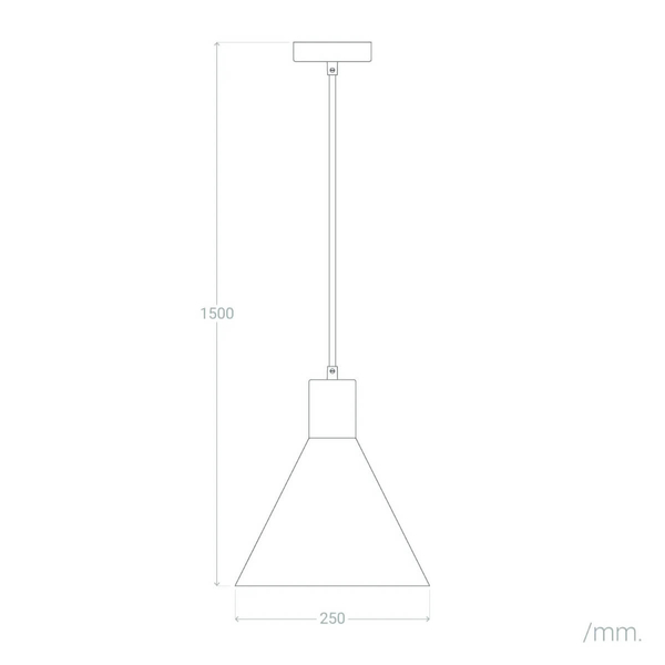 Industrialna lampa zwisająca Librio ABR-KWSZ-E27 stożek czarna złota