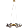 Loftowa LAMPA wisząca CIRCLE 108050 Markslojd metalowa OPRAWA modernistyczny ZWIS szklane kule złote przydymione