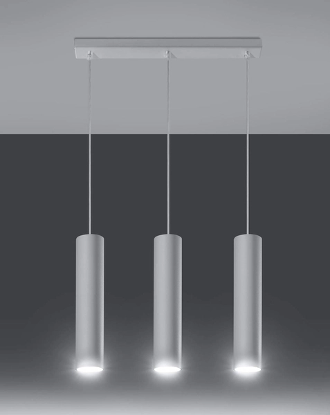 LAMPA wisząca SL.0325 metalowa OPRAWA zwis tuby białe