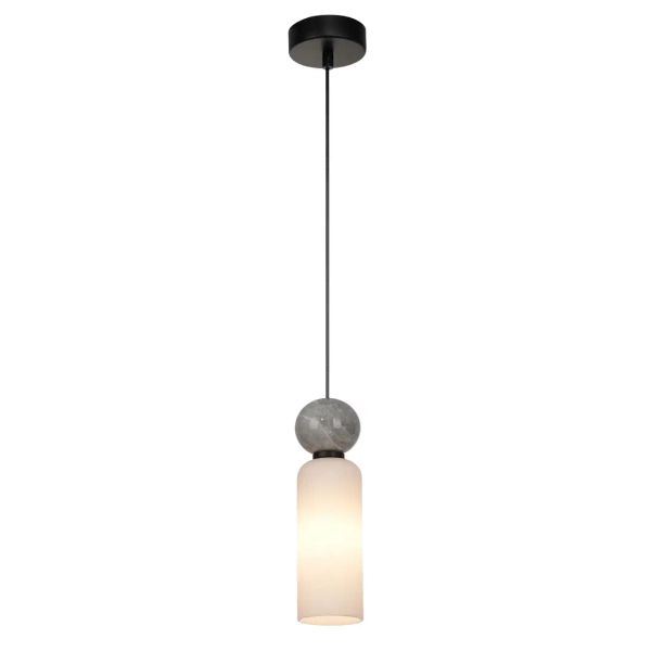 Wisząca lampa podłużna Santos PND-95331-1-BK kula szara biała czarna
