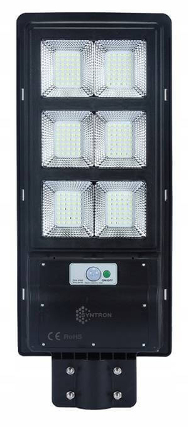 Latarnia z czujnikiem ruchu i zmierzchu 297 Domeno LED 240W 6000K solarna czarna