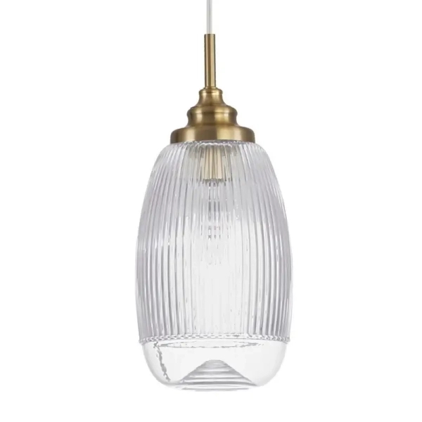 Owalna lampa wisząca MOND LE41850 szklana złoty przezroczysty