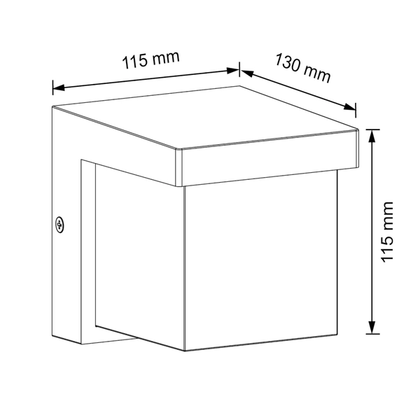 Elewacyjny kinkiet ścienny kostka MORGAN 323279 LED 10W 4000K czarny