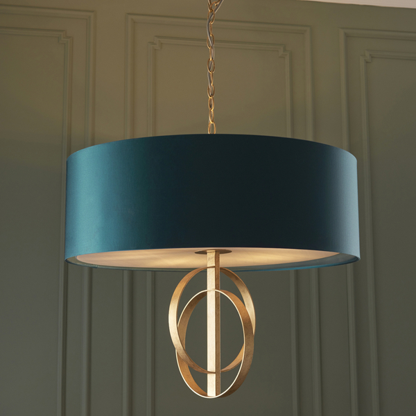 Lampa wisząca nad stół L&-195219 Light& na łańcuchu morska złota
