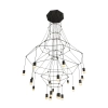 Lampa wisząca modernistyczna LINEA ST-5961-20 czarna metalowa G9 20-punktowa do salonu