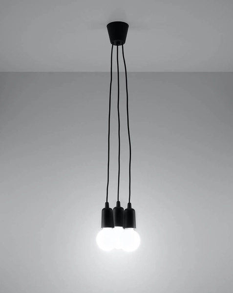 LAMPA wisząca SL.0573 industrialna OPRAWKA zwis pająk czarna