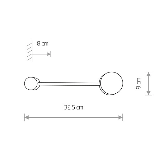 Sufitowa LAMPA nowoczesna ORBIT 7806 Nowodvorski metalowy kinkiet do biura stick czarny