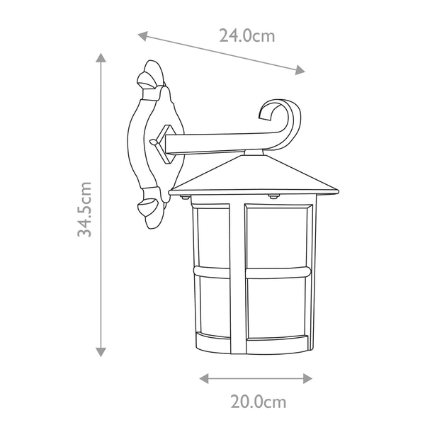 Kinkiet elewacyjny Hereford BL21-G-BLACK Elstead lampion na balkon czarny