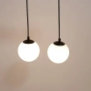 Kulista lampa wisząca do salonu Tavira 41263 metalowa tubka czarna