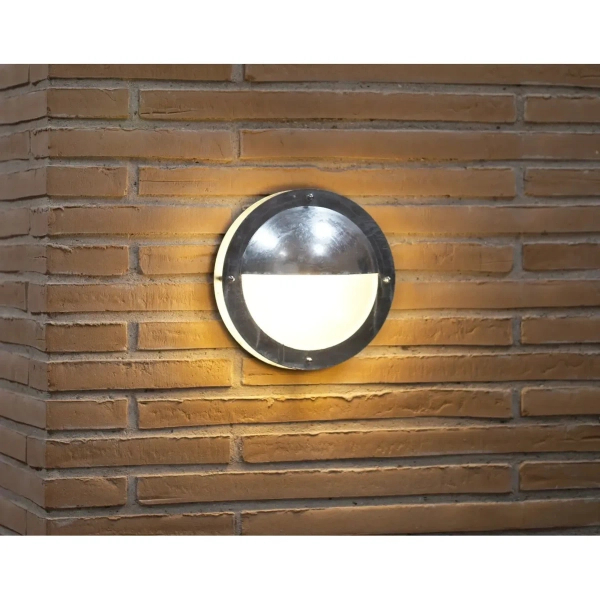 Zewnętrzny kinkiet na ścianę Malte 21841031 IP54 okrągły srebrny