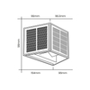 Solarny kinkiet Wings EKO9097 Ekolight LED 2W 3000K zewnętrzny IP54 czarny