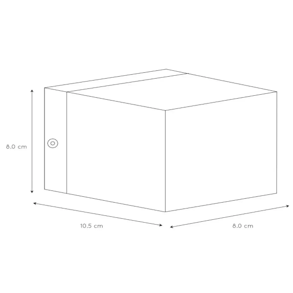 Metalowa lampa ścienna Devi 09201/01/30 Lucide kostka góra-dół czarna