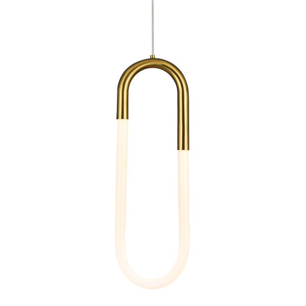 Wisząca lampa metalowa NEXUS AZ5740 Azzardo LED 9W 3000K owalna złota