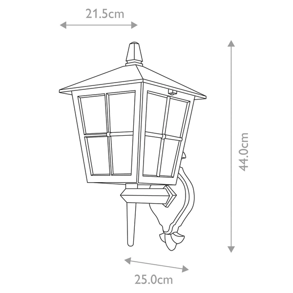 Kinkiet ścienny Canterbury BL46M-BLACK Elstead styl angielski lampion czarny