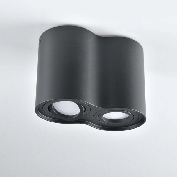 LAMPA sufitowa HADAR R2 313164 Polux metalowa OPRAWA regulowana downlight tuby czarne