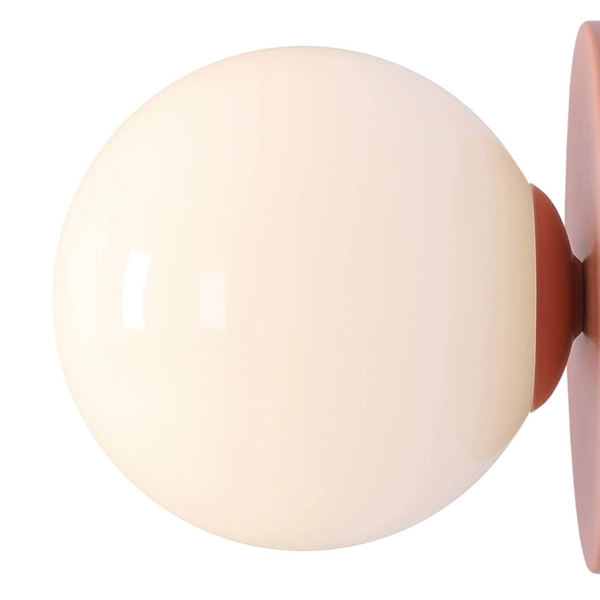 Ścienna lampa kulista BALL 1126C11_S Aldex ball szklana różowa biała