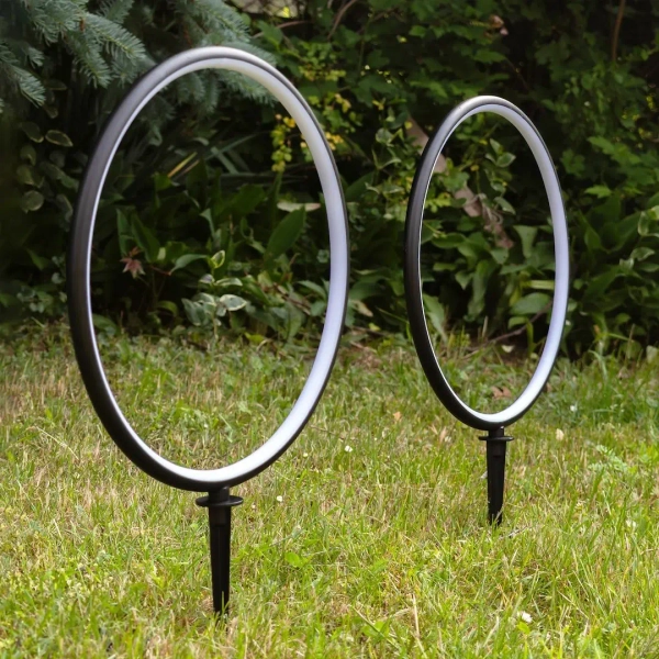 Pierścieniowa wbijana lampa ogrodowa Rings EKO2360 LED 3W 3000K IP54 czarny