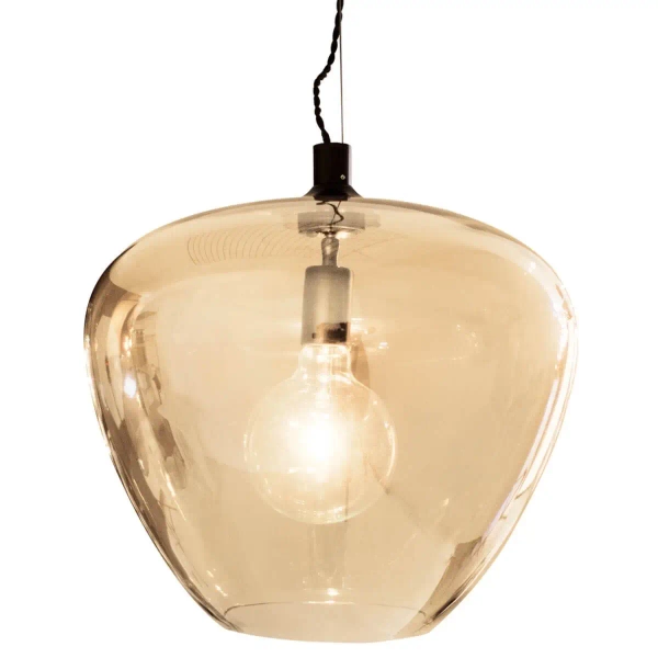 Salonowa wisząca lampa nad stół Bellissimo Grande 4200870-5503 bursztynowa