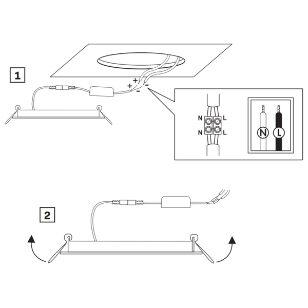 Okrągła oprawa sufitowa RIGEL LED 324122 14W 4000K podtynkowa czarna