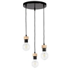 Lampa wisząca CLARTE 3271304R loftowa zwis kaskada drewno czarna