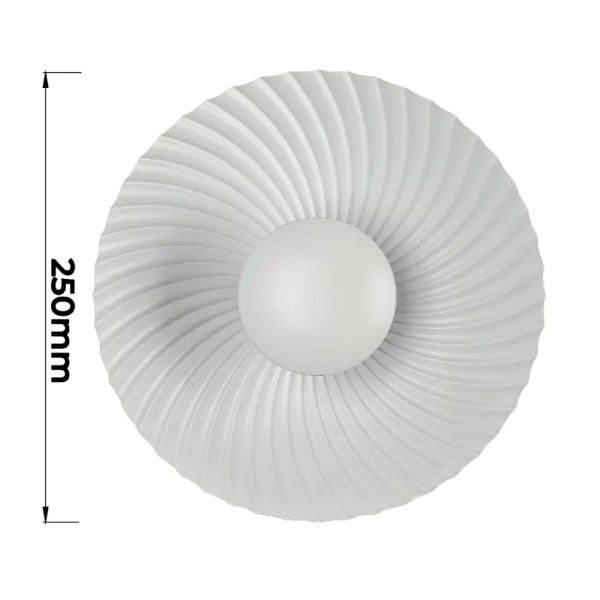 Okrągła lampa naścienna Sola LP-0105/1W WH do przedpokoju biały