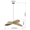 Rattanowa lampa wisząca Raya LP-2704/1P NT boho japandi drewniana