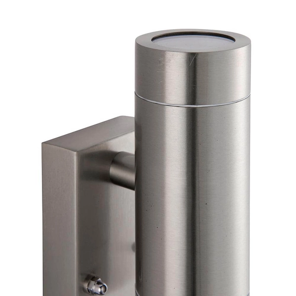 Naścienna lampa na taras Palin PIR 101352 z czujnikiem ruchu IP65 srebrna