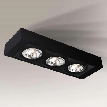 Spot LAMPA sufitowa KOGA 7128 Shilo natynkowy metalowy czarny