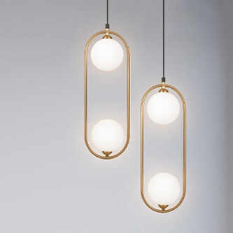 Lampa wisząca eliptyczna Ring MOD013PL-02BS1 zwis mosiądz
