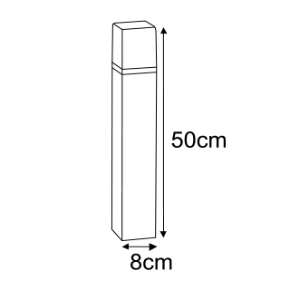 Lampa stojąca do ogrodu Geneva K-8141 prostokątna czarna
